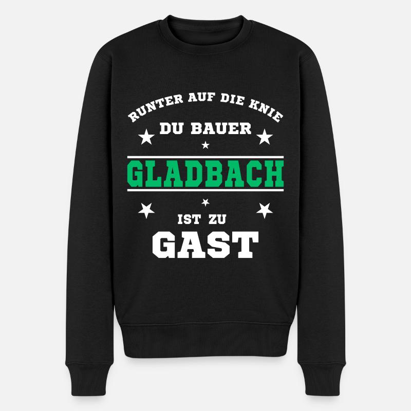 Fussball Fan Gladbacher Stadion - Männer Premium Bio Pullover - Schwarz