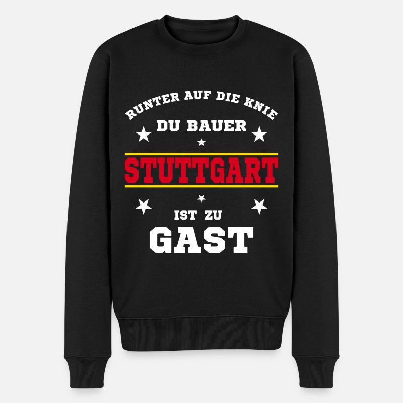 Stuttgart Fussball Fan Stadion - Männer Premium Bio Pullover - Schwarz