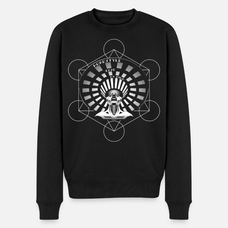 Hardstyle beruhigt meinen Geist - Männer Premium Bio Pullover - Schwarz