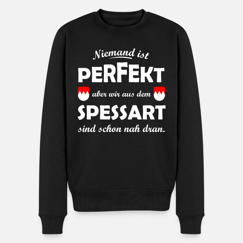 Perfekt aus dem Spessart - Männer Premium Bio Pullover - Schwarz