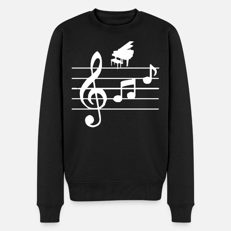 Piano - Pull Premium bio Homme - noir