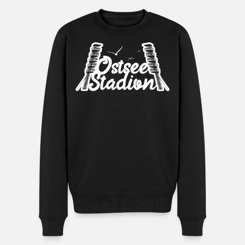 Ostsee Stadion - Männer Premium Bio Pullover - Schwarz