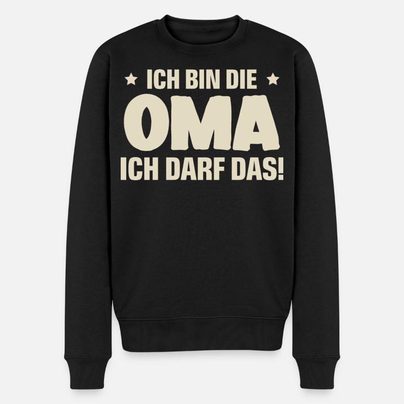 Oma - Männer Premium Bio Pullover - Schwarz