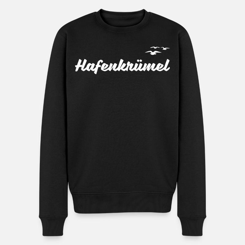 Hafenkrümel - Männer Premium Bio Pullover - Schwarz