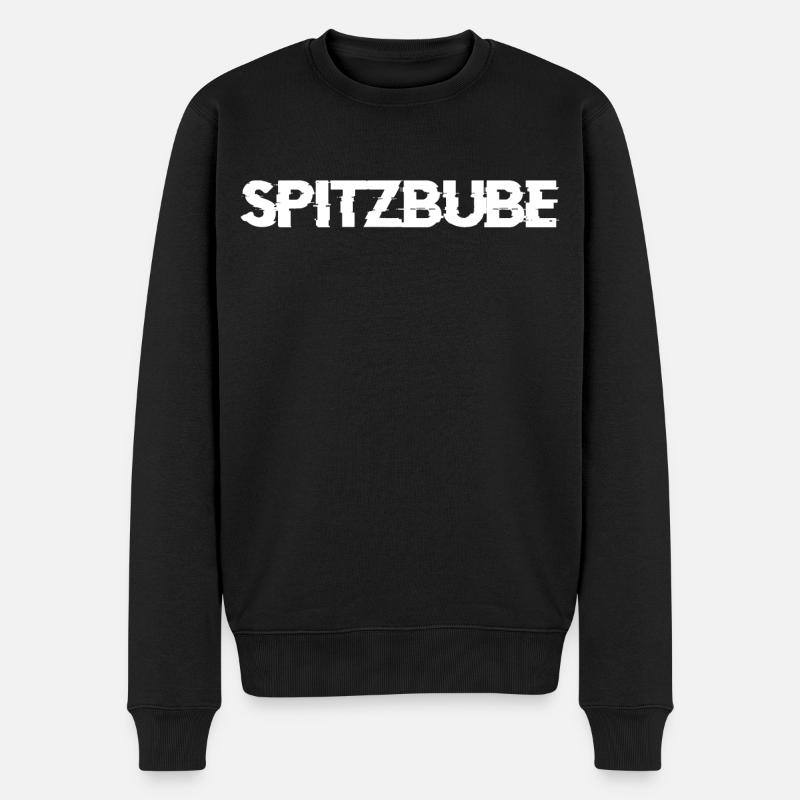 Spitzbube - Männer Premium Bio Pullover - Schwarz