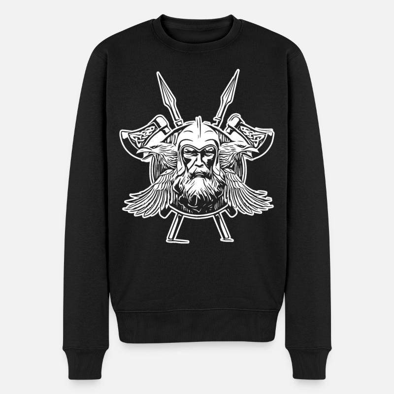 Odin Raven Viking Axes - Pull Premium bio Homme - noir