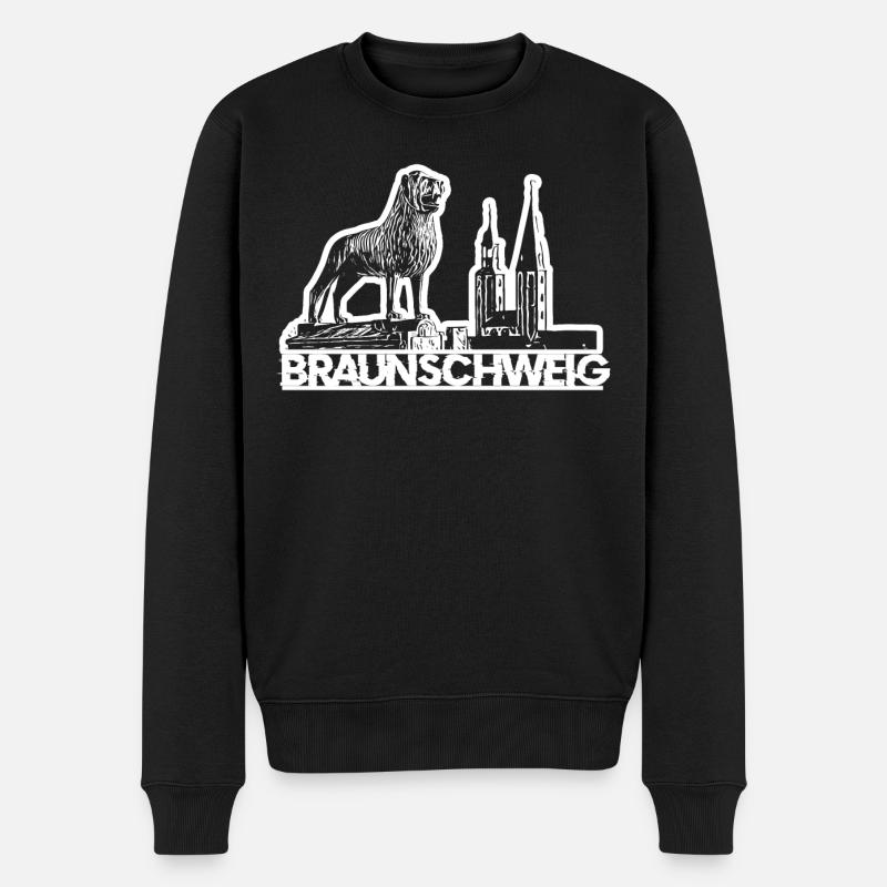 Brunswick Lion - Pull Premium bio Homme - noir