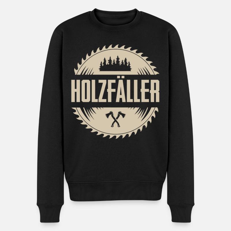Holzfäller - Männer Premium Bio Pullover - Schwarz