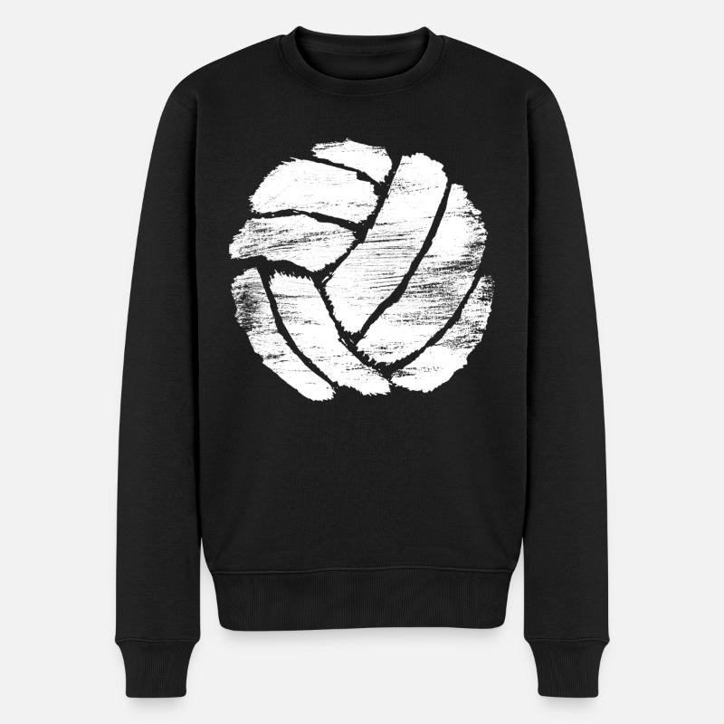Dessin de volleyball - Pull Premium bio Homme - noir