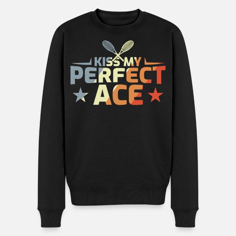 Drôle de blague de tennis - Pull Premium bio Homme - noir