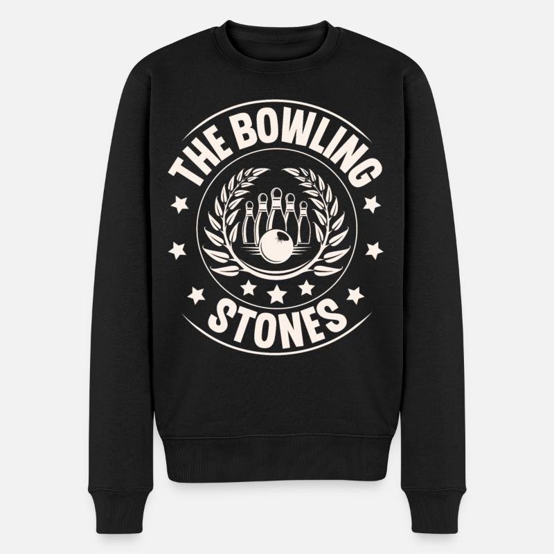 Bowling - Männer Premium Bio Pullover - Schwarz