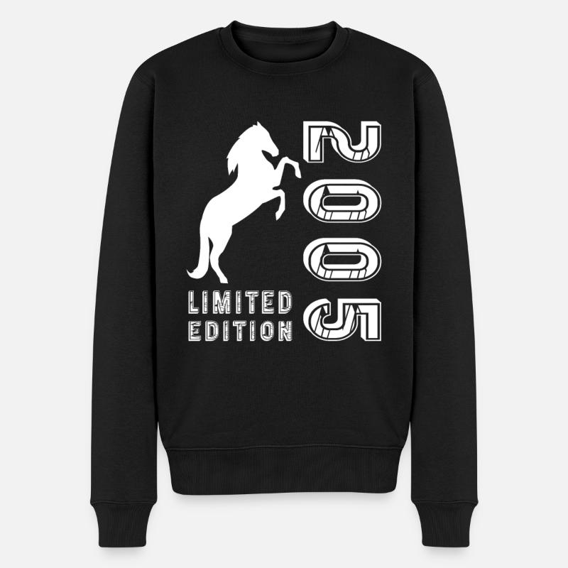 Limited Edition Pferd 2005 - Männer Premium Bio Pullover - Schwarz