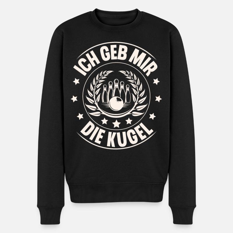 Ich Geb Mir Die Kugel - Männer Premium Bio Pullover - Schwarz