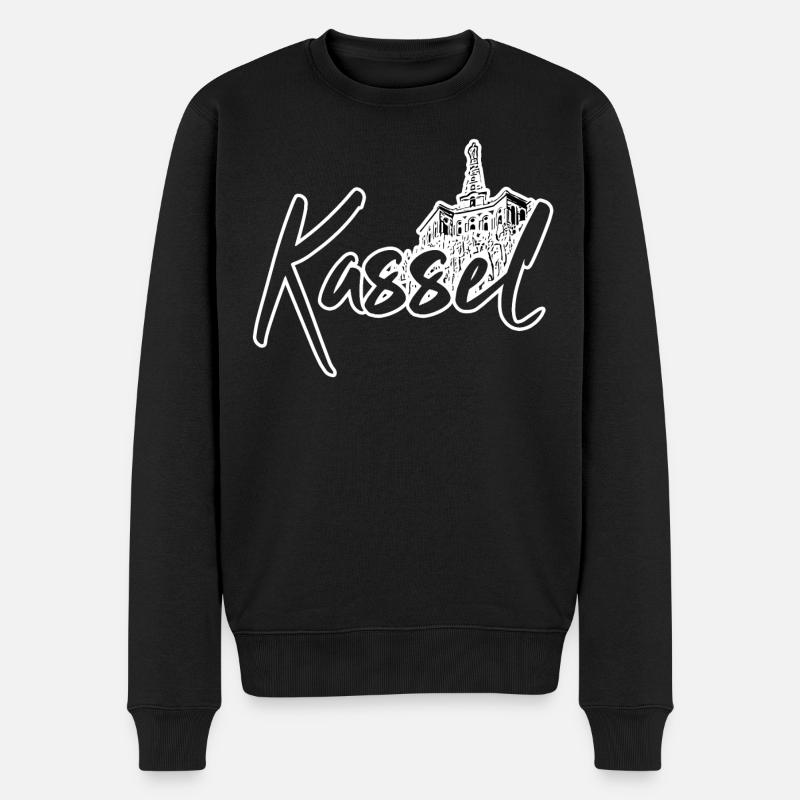 Kassel - Männer Premium Bio Pullover - Schwarz
