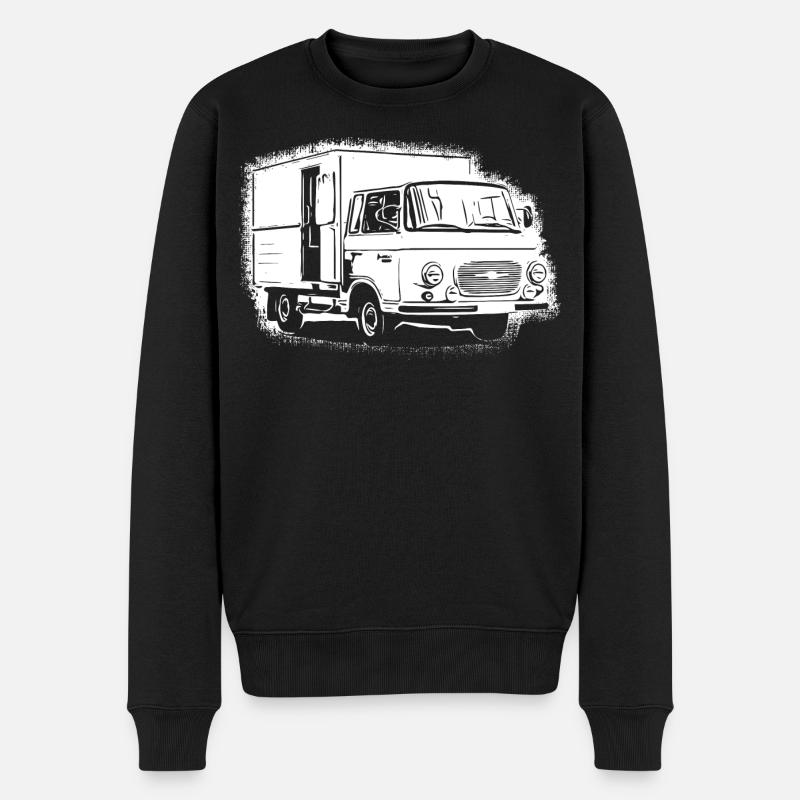 Barkas Kastenwagen - Männer Premium Bio Pullover - Schwarz