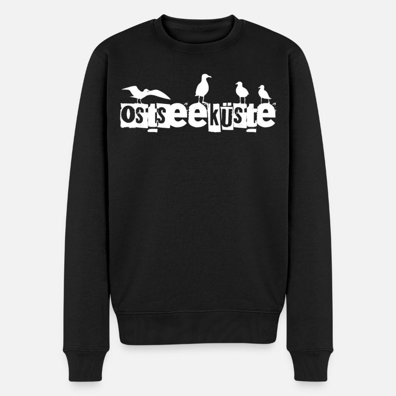 Ostseeküste - Männer Premium Bio Pullover - Schwarz