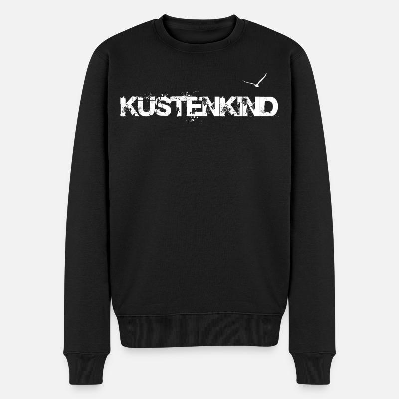 Küstenkind - Männer Premium Bio Pullover - Schwarz