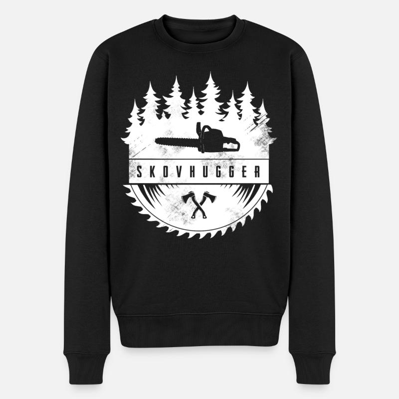 Holzfäller - Männer Premium Bio Pullover - Schwarz