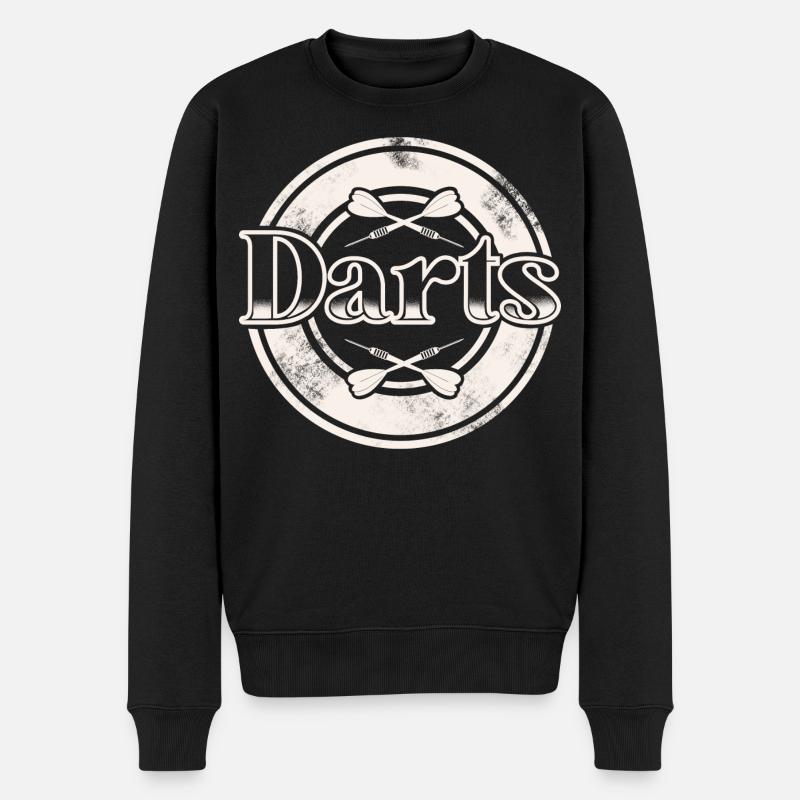 Dart Darten Darts - Men's Premium Organic Jumper - black