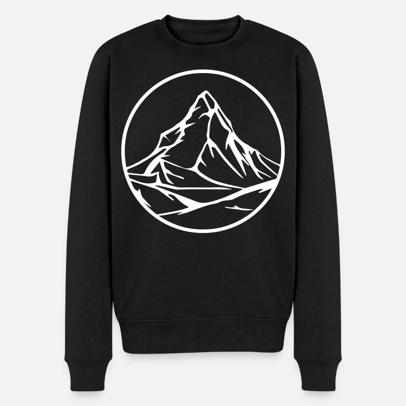 Berg - Männer Premium Bio Pullover - Schwarz