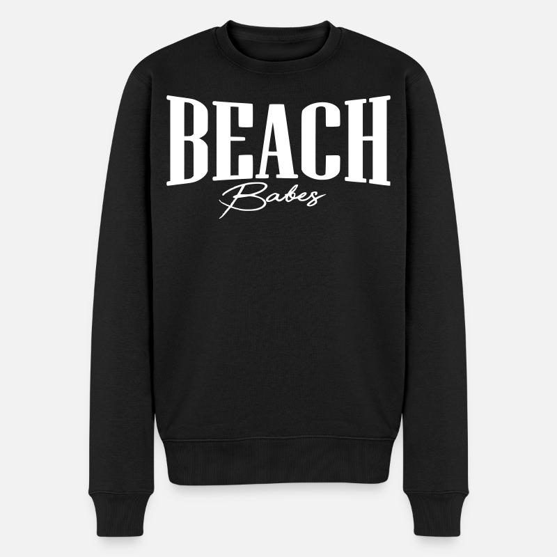 fille de plage de plage - Pull Premium bio Homme - noir