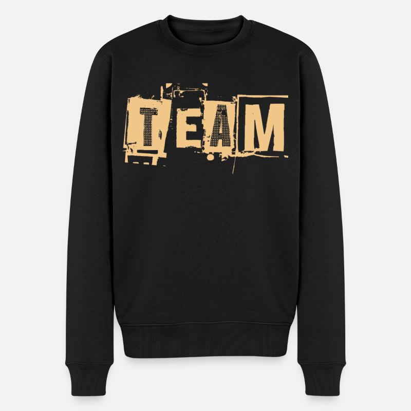 Team - Männer Premium Bio Pullover - Schwarz