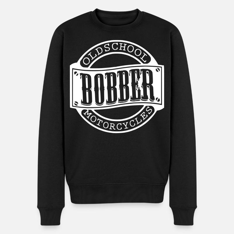 bobber oldschool motorcycles chopper tuner biker - Männer Premium Bio Pullover - Schwarz