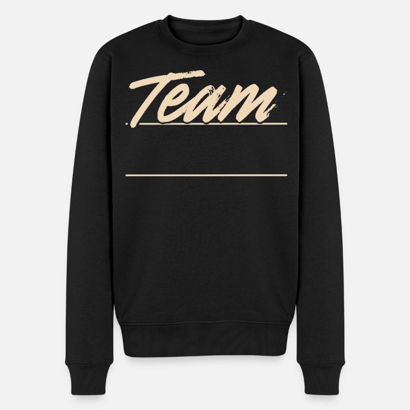 Team - Männer Premium Bio Pullover - Schwarz