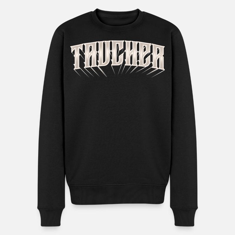 Taucher Tauchen - Männer Premium Bio Pullover - Schwarz