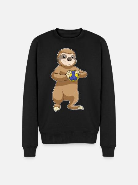 Sloth Handball Player Handball - Men's Premium Organic Jumper - black