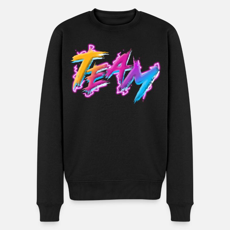 Team - Männer Premium Bio Pullover - Schwarz