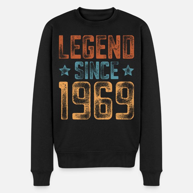 1969 Naissance Année de naissance Anniversaire - Pull Premium bio Homme - noir