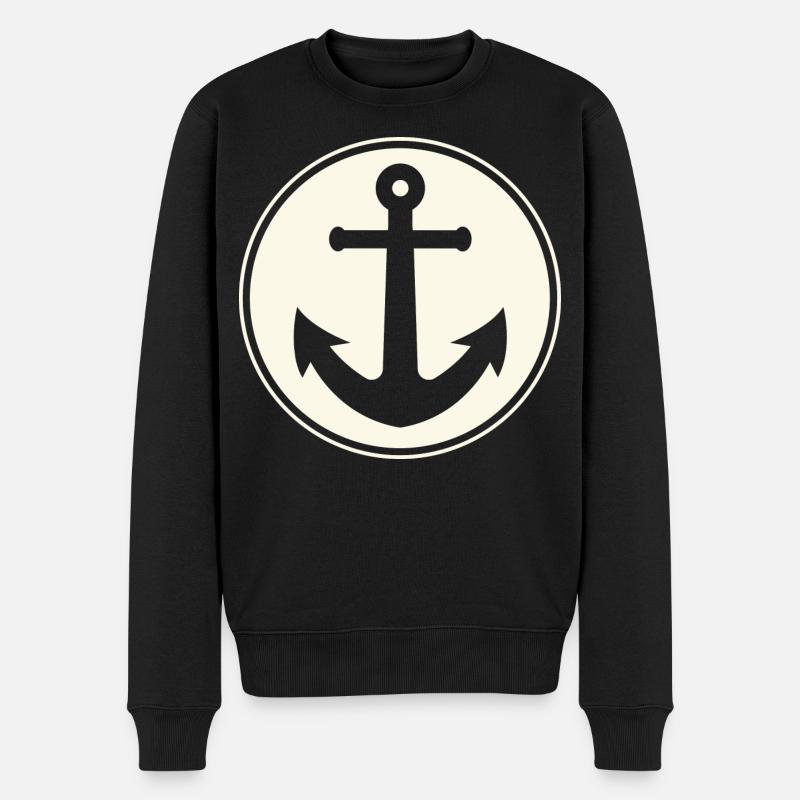 Capitaine d’ancre Voile Marin - Pull Premium bio Homme - noir