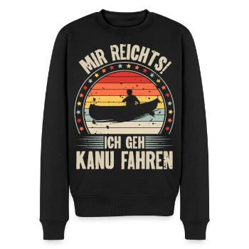 Kanu Kanut Kanutin Kanufahrer - Männer Premium Bio Pullover - Schwarz - Vorne - Nico (187cm)