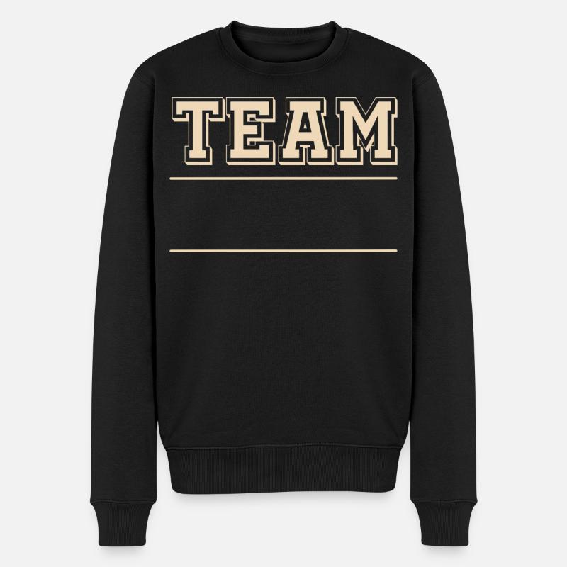 Team - Männer Premium Bio Pullover - Schwarz