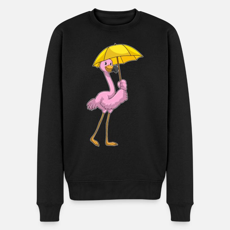 Parapluie Flamant Rose - Pull Premium bio Homme - noir