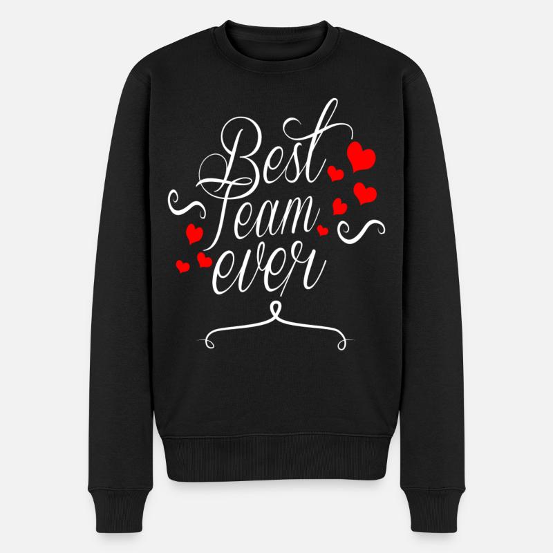 Best Team Ever - Männer Premium Bio Pullover - Schwarz