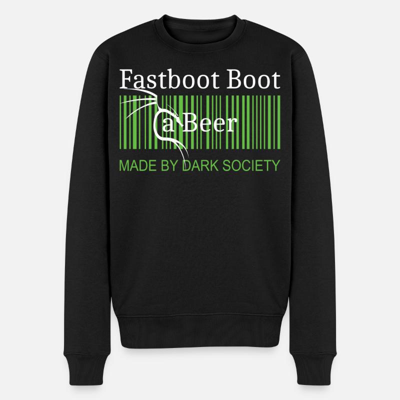 Fastboot Boot a Beer - Männer Premium Bio Pullover - Schwarz