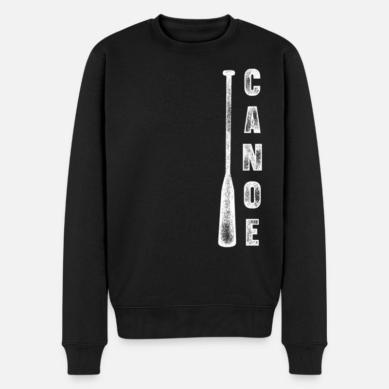 Kanu Kanufahrer Kanufahren - Männer Premium Bio Pullover - Schwarz