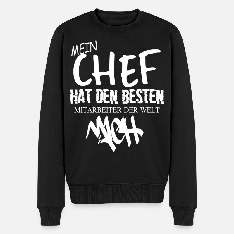 Beste Mitarbeiter der Welt - Männer Premium Bio Pullover - Schwarz
