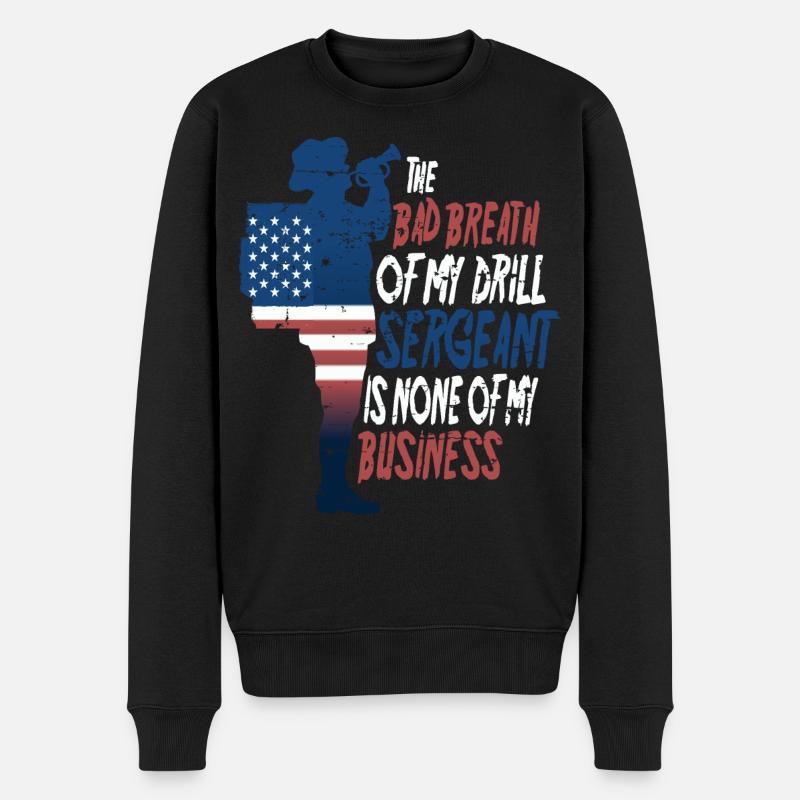 Drill Sergeant - Men's Premium Organic Jumper - black