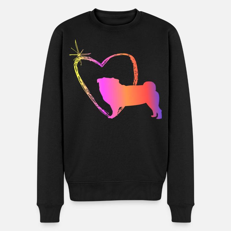 Carlin avec cœur - Pull Premium bio Homme - noir
