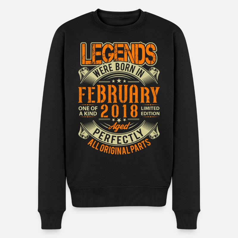 Légende d’anniversaire de février 2018 - Pull Premium bio Homme - noir