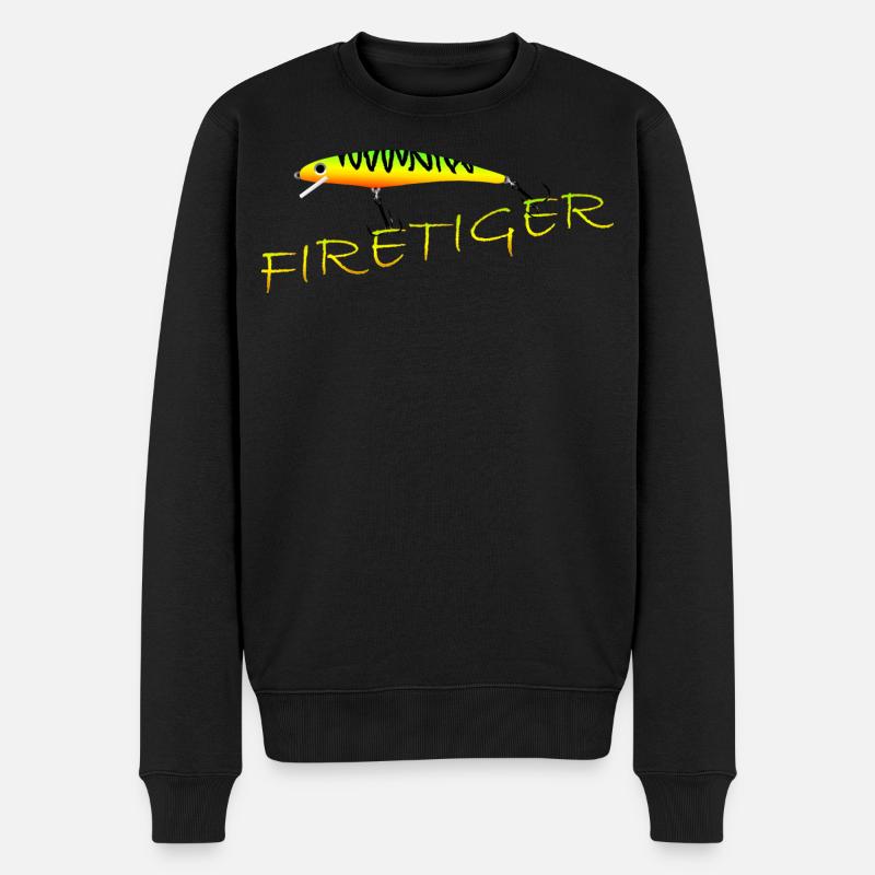 Firetiger - Männer Premium Bio Pullover - Schwarz