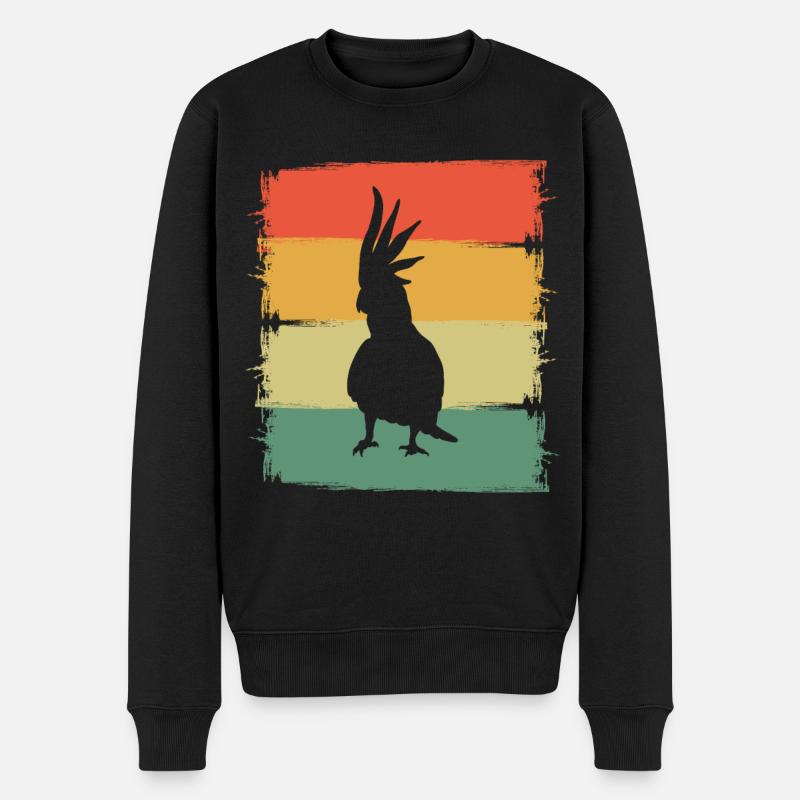 Kakadu - Männer Premium Bio Pullover - Schwarz