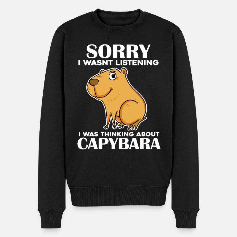 Capybara - Pull Premium bio Homme - noir