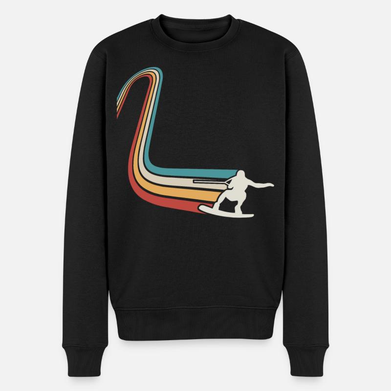 Wakeskate Wakeskating Wakeskater Wakeboard - Männer Premium Bio Pullover - Schwarz