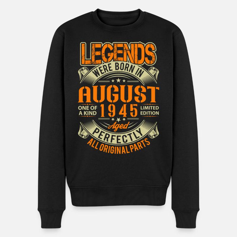 Légende d’anniversaire d’août 1945 - Pull Premium bio Homme - noir