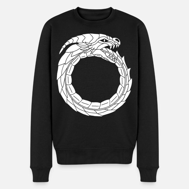 Dragon blanc dévoreur - Pull Premium bio Homme - noir