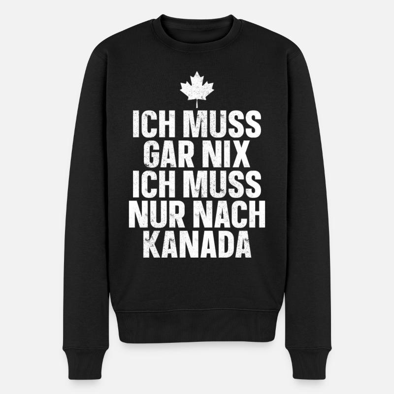 Kanada - Männer Premium Bio Pullover - Schwarz